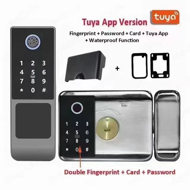 Cerradura Inteligente WIFI Tuya Smart Para Exterior Con Doble Lector de Huella - Imagen 4